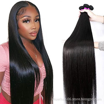 Natural Color 10"-30" In Stock Cuticle Aligned Brazilian Virgin Hair Straight Human Hair Weave Bundles